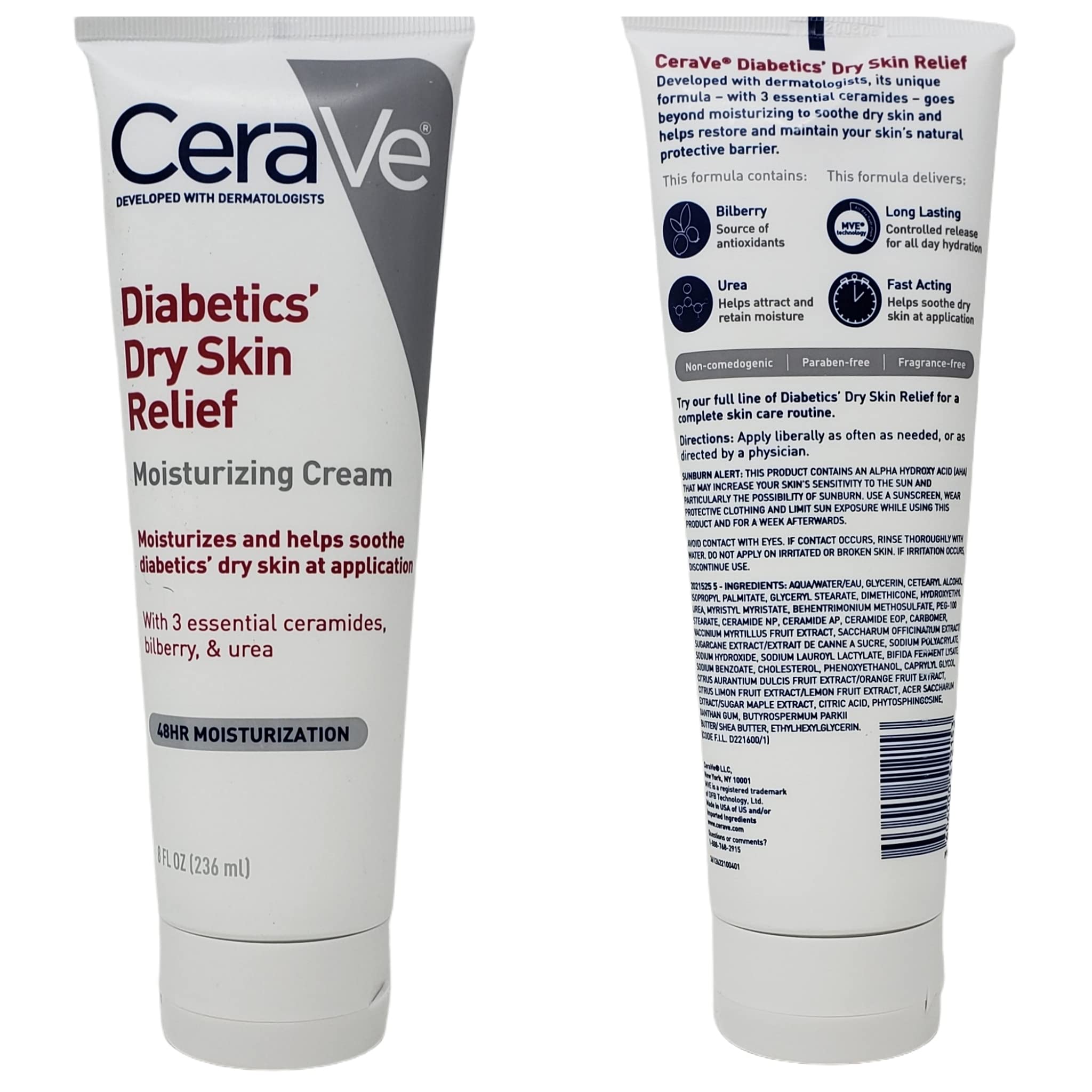 CeraVe Diabetics Dry Skin Relief Moisturizing Cream